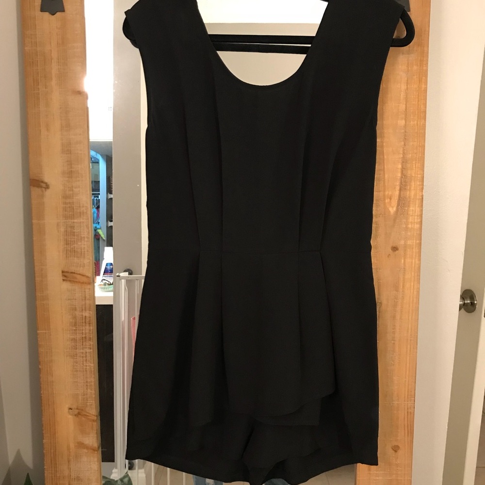 Black skort romper